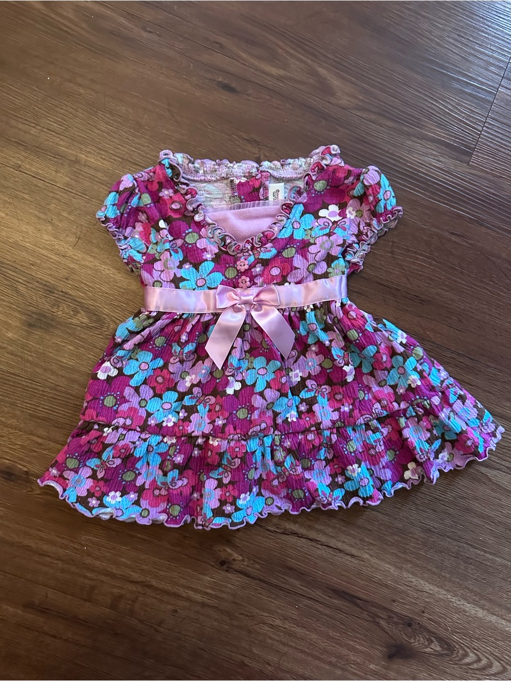 Y2K Youngland Pink Floral Baby Dress
